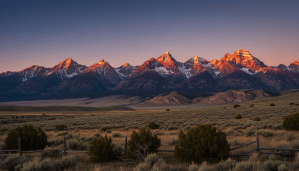 Illustrative Rocky Mountain landscape of Wyoming