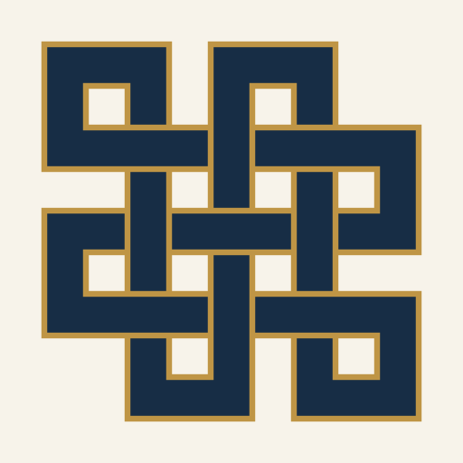 West Sussex navy and gold endless knot